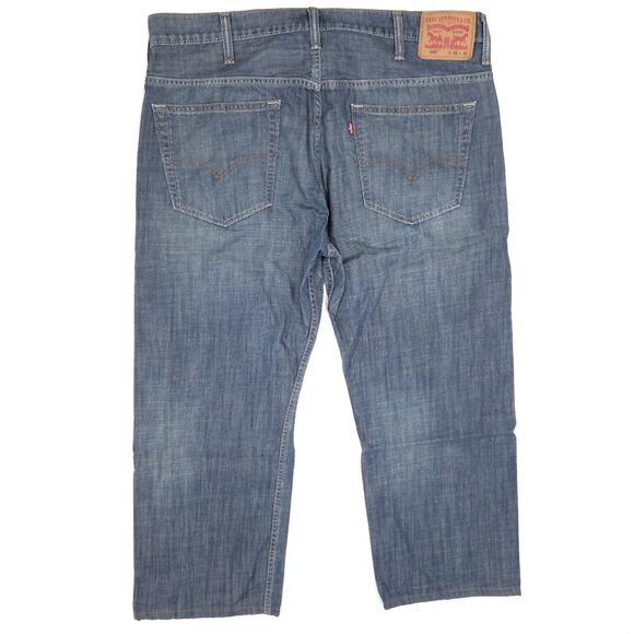 Levis 569 Jeans Mens Size 38x26 Blue Loose Fit Straight Sand Wash High Rise - Picture 7 of 8